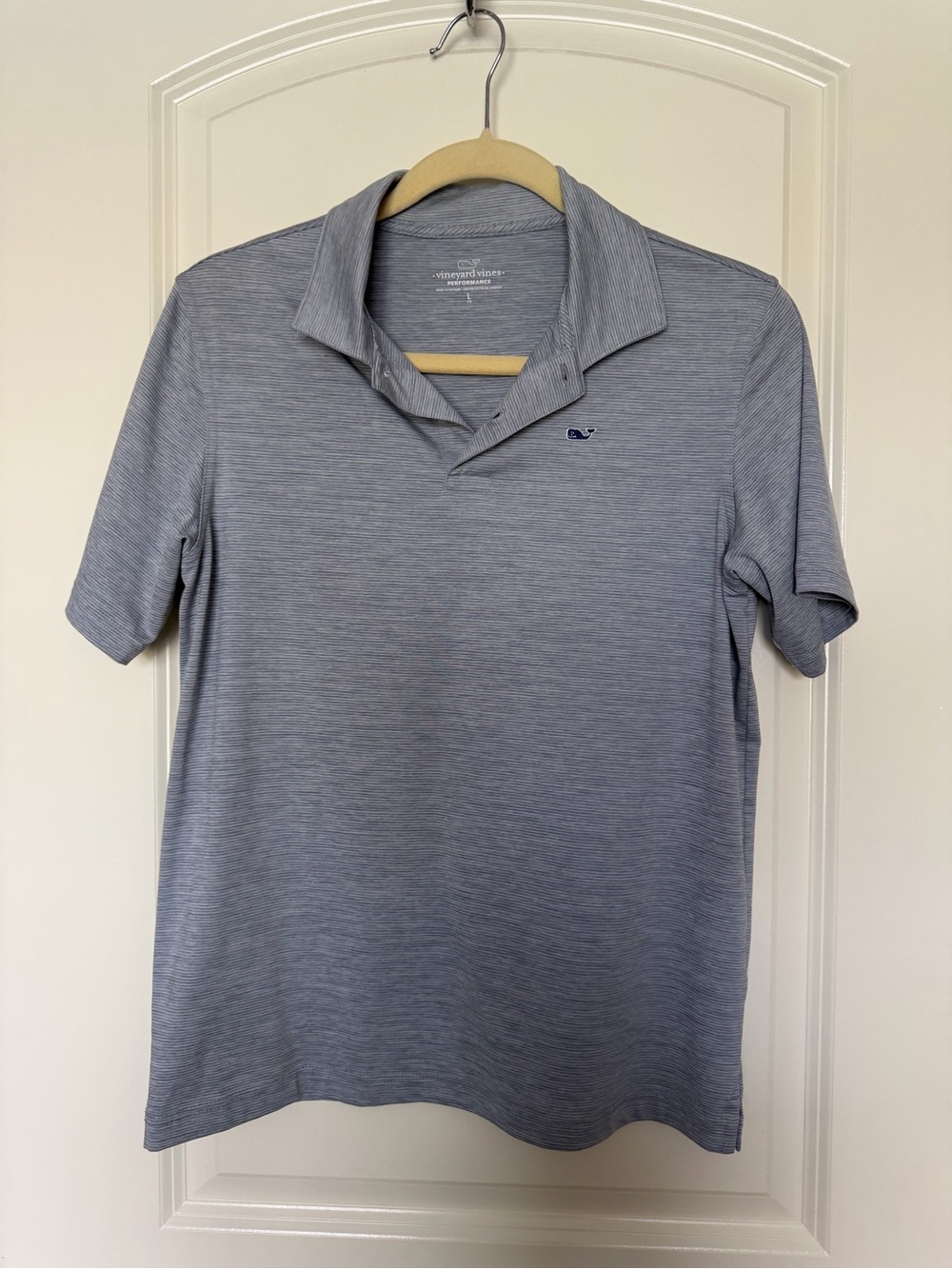 Vineyard Vines Kid’s Heathered Light Blue Polo